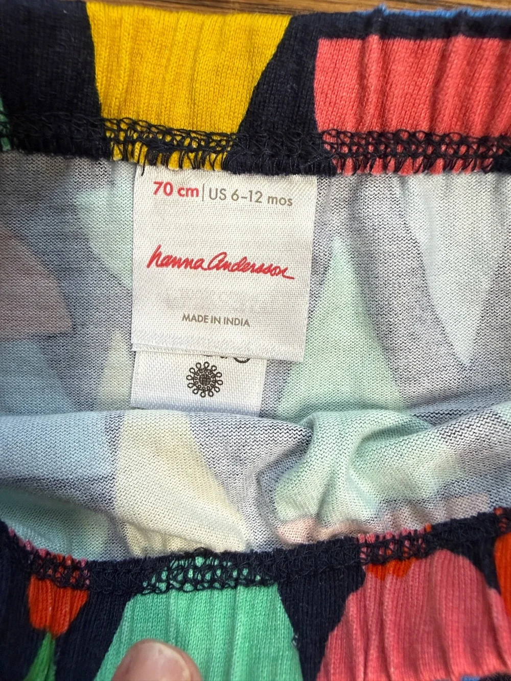 Hanna Andersson Girls Navy Multi-Color Ice Cream Print Top w/ Bloomers Set 6-12M